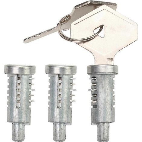 Cylindre de serrure à 3 clés avec 2 clés, barillet avant et serrure de coffre pour R4 (4L), R6, R12, R15 et R17 7700547887 7700553344 (1/5)