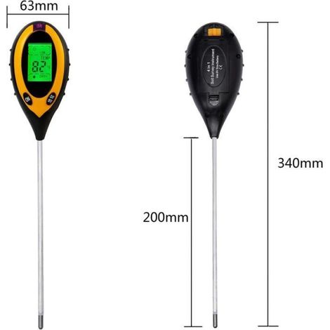 Testeur De Sol 4 En 1 - Humidité pH Température Lumière - Écran LCD Rétroéclairé - Pour Jardin Potager Plantes D'intérieur - 1 Pièce (1/4)