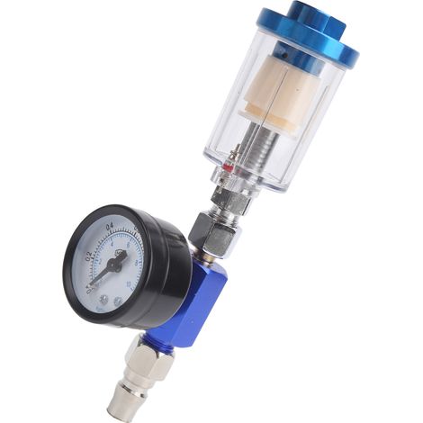 Pistolet à Peinture Pneumatique avec Filtre à Eau et Manomètre Intégré