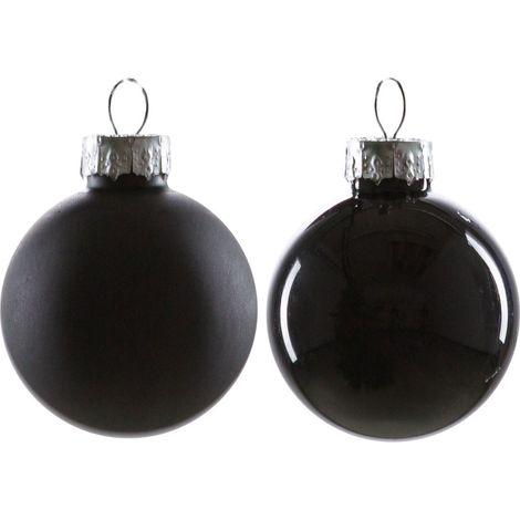 TrendLine Weihnachtskugeln aus Glas Ø 3,5 cm schwarz 16 Stück\n Christbaum- & Feiertagsschmuck (1/3)
