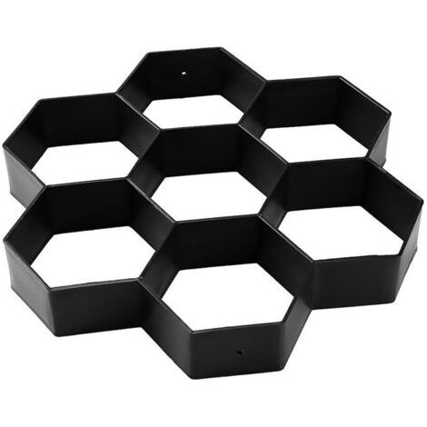 Moule à pavés hexagonaux en plastique pour pavage de béton, chemin de marche, moule réutilisable pour allée, jardin, cour, patio, piscine