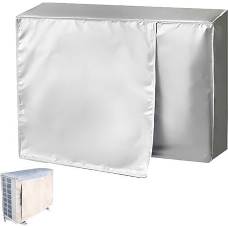 [JAMAIS UTILISÉ] Housses de Climatiseur pour I'hiver Cache Climatiseur Exterieur, Étanche à la Poussière et à la Neige,Protection Contre la Pluie et le Soleil,En Tissu Oxford,pour Unité Externe (80x30 (1/4)