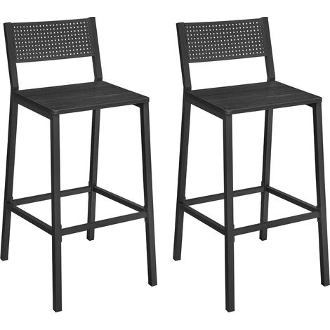 Tabourets de Bar, Lot de 2, Sièges Cuisine, Style Industriel (1/5)