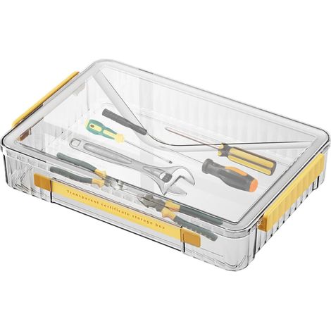 Dokumentenbox mit Griff Schutz Stapelbarer Organizer für