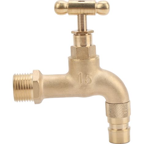 Robinet d'eau en laiton forgé, filetage G1/2 po, ouverture en spirale, encastré, pour tuyauterie domestique, interrupteur de fluide (1/5)