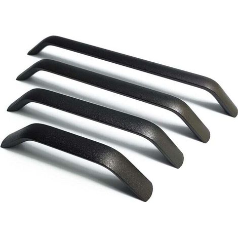 AMXCNOY Küchenschrankgriffe und Schubladenknöpfe, Kleiderschrankgriffe, Schlafzimmermöbelgriffe, Schwarz, 96 mm Lochabstand, 2 Stück (1/4)