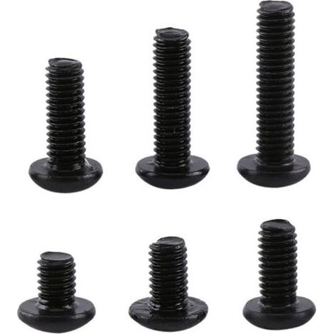 300pcs Coffret M3 Vis à six pans creux à tête hexagonale en acier allié et M3 Écrous hexagonale en acier allié, Assortiment Vis et écrous M3 x 4/5/6/8/10/12mm, Couleur Noir (1/5)