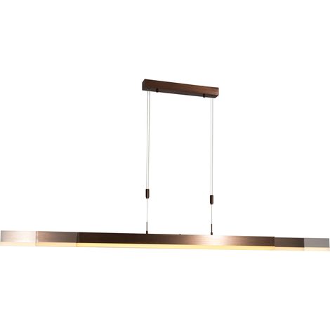 Verstellbare Hängelampe Dunkelbronze inkl. dimmbarer LED - Lamba