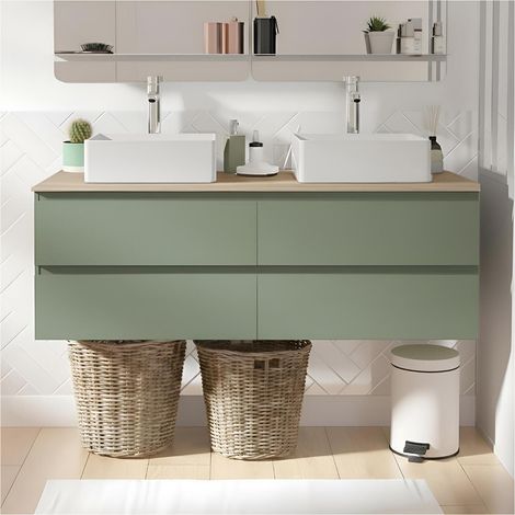 Mobile bagno sospeso Sorrento da 120 cm con doppio lavabo