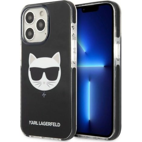 Hülle für iPhone 13 Pro Max Karl Lagerfeld Choupette Kopf Schwarz (1/5)