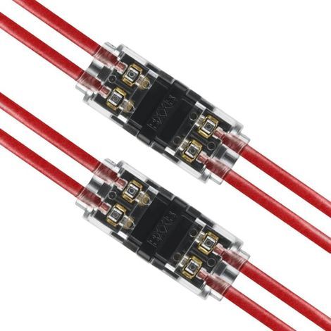 ZOLGINAH Confezione da 12 connettori elettrici a 2 pin a forma di H, connettore rapido per cavi AWG 20/22 per auto, luci e audio (1/5)
