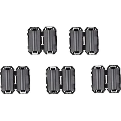 Bruit Suppresseur Câble Pince Noir Clip Type Ferrite Anneau RFI EMI pour 5mm (5pcs)