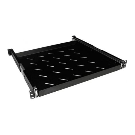 Bandeja 1u telescópica para rack de suelo phasak - color negro - compatible con todos los modelos 600x600