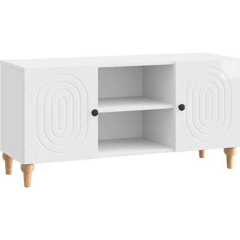 TV Cabinet High Gloss White 102 x 34.5 x 50 cm Engineered Wood vidaXL