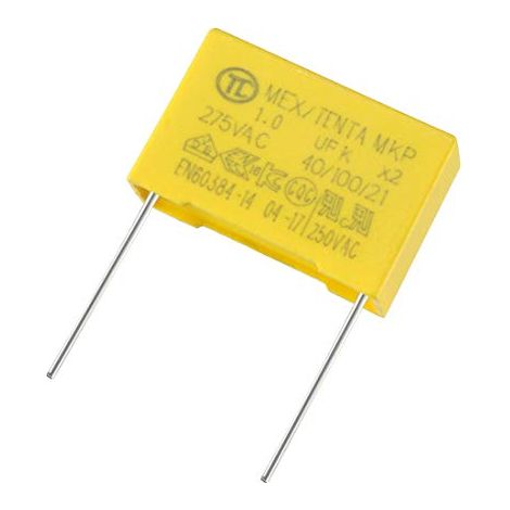 Condensateur de sécurité 1uF 275V X2 – Film polypropylène compact – Anti-électromagnétique – Longue durée de vie pour circuits imprimés (1/5)