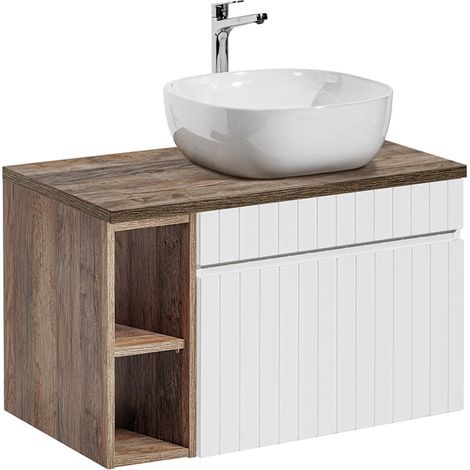 Mobile bagno con lavabo Zelie bianco 80cm