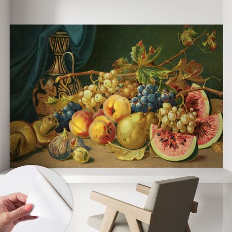 Selbstklebend Tapete modern Wohnzimmer - Wanddekoration - einfach anzubringen Fruchtiger Charme 104x70 cm