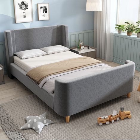 struttura letto 90x200 per bambini stabile velluto OKMYHOME (1/5)