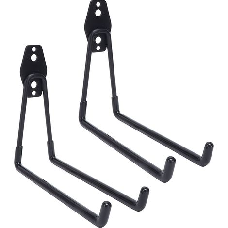 Set mit 2 Garagenhaken, vielseitiges, wandmontiertes Garagenregal mit 2 Haken, Modell A, 16,5 cm / 6,5 Zoll (1/5)