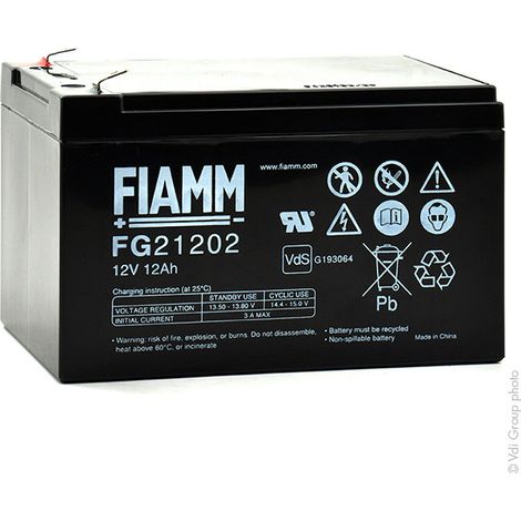 Fiamm - Batterie plomb AGM FIAMM FG21202 12V 12Ah F6.35