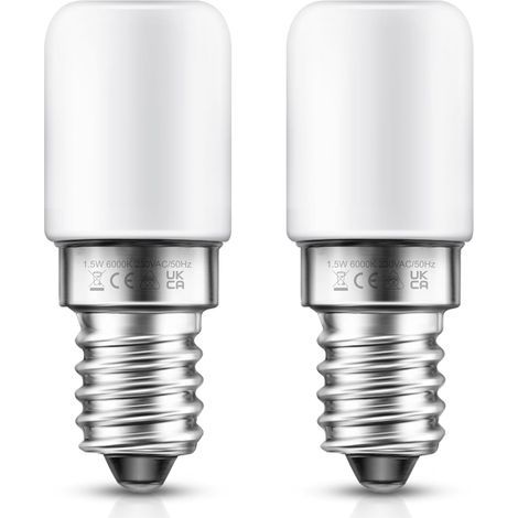 Set of 2 E14 LED Bulb for Fridge / 1.5 W - Power equivalent to a 15 Watt lamp, Cool White - 6000K [Energy Class F] (1/5)