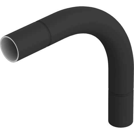 OBO Bettermann Angle à emboîter Stapa sans filetage Ø40mm Acier PES50 - Polyester/Epoxy noir foncé RAL 9005, 2046828