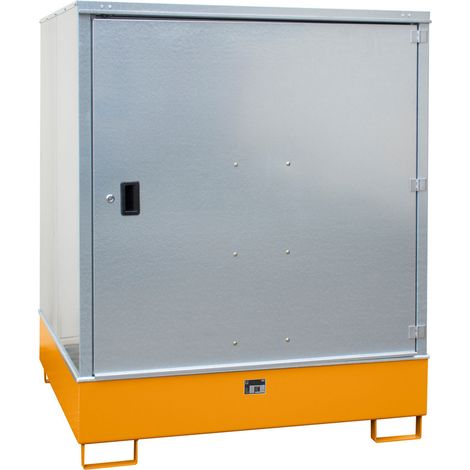 Bauer Gefahrstoff-Schrank GS-3, abschließbar, für max. 4x200l Fässer, Gelborange