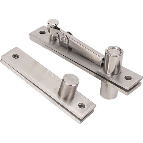 Charnière pivotante à rotation à 360 degrés, capacité de charge de 300 lb, en acier inoxydable, invisible, pour portes à cadre en bois et aluminium (1/5)