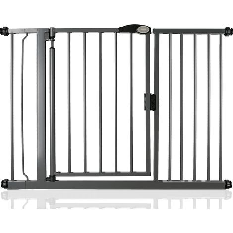 Safetots Barrière De Sécurité À Pression, Barrière D'escalier Pour Bébé 118,2cm - 125,2cm, Couleur Gris Ardoise