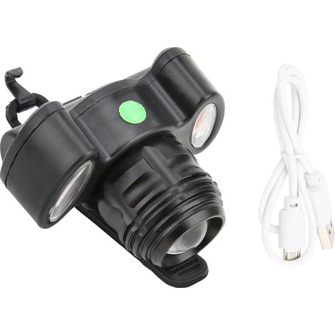 Phare avant vélo USB rechargeable haute luminosité pour VTT, lampe puissante noir (1/5)