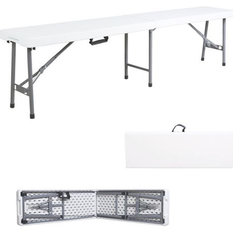 Banquette de brasserie en HDPE, 183x30 cm, rayures 09630