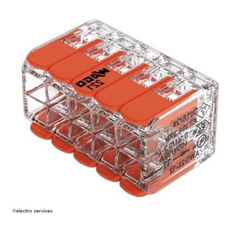 Bornes mini 10X4mm² à leviers souple et rigide 221-420