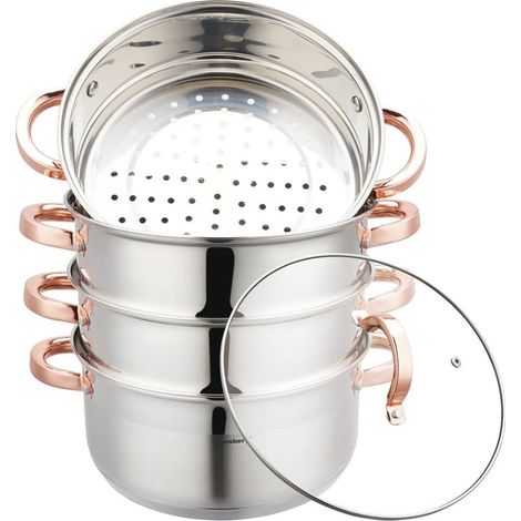 Pentola a vapore Klausberg, 5 pezzi, 24 cm, KB-7736, oro rosa (1/5)