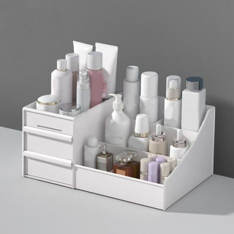 Boîte de rangement cosmétique de type tiroir, boîte de rangement de bijoux, étagère de coiffeuse (1/4)