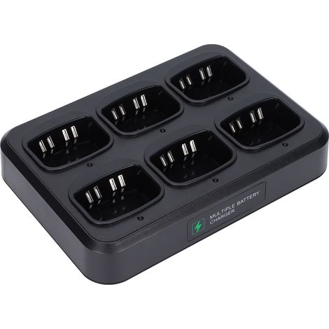 Station de charge rapide multi-unités à six prises pour radios bidirectionnelles Motorola (prise 110-240 VEU) (1/5)