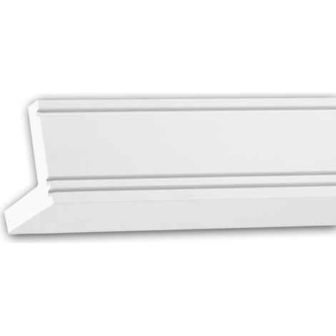 Cornice Moulding 150226 Profhome Uplighter Crown Moulding for Indirect Lighting Coving Cornice contemporary design white 2 m