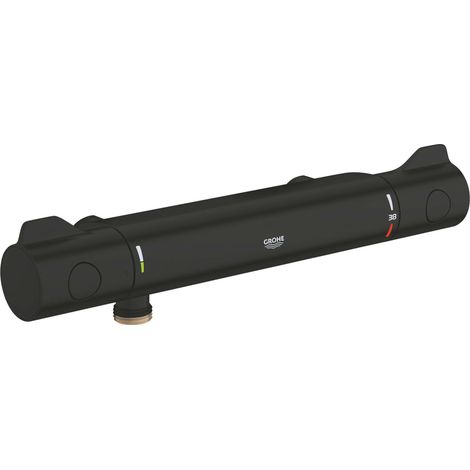 Grohe Grohtherm - Grifo termostático de ducha, negro mate 1022072430 (1/2)