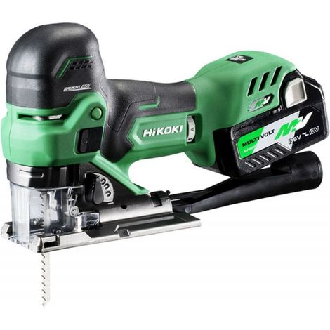 Hikoki Scie sauteuse sans fil 36V (sans balais) (conception à manche) - 2 x 2,5 Ah, profondeur de coupe de 160 mm - (CJ36DBWRZ)