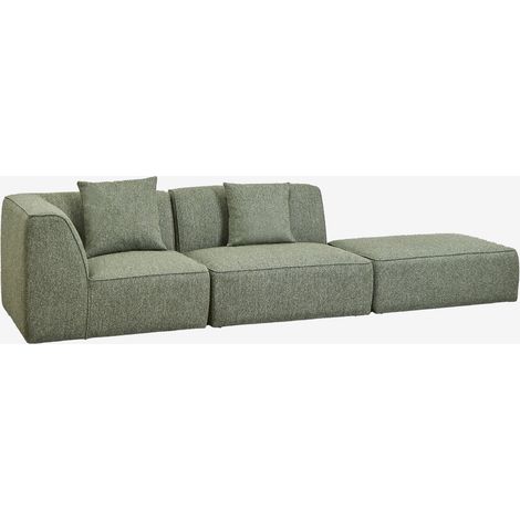 SKLUM Cardea 2-teiliges modulares Ecksofa mit gepolstertem Hocker                                   
