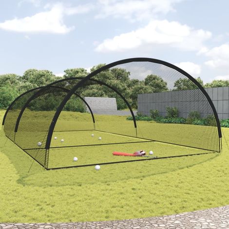 Filet pour cage de frappe de baseball Noir 900x400x250 cm vidaXL (1/5)