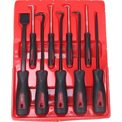 9 pièces jeu de grattoirs crochets curettes précision extracteur joint torique dépose durite outil démontage (1/5)