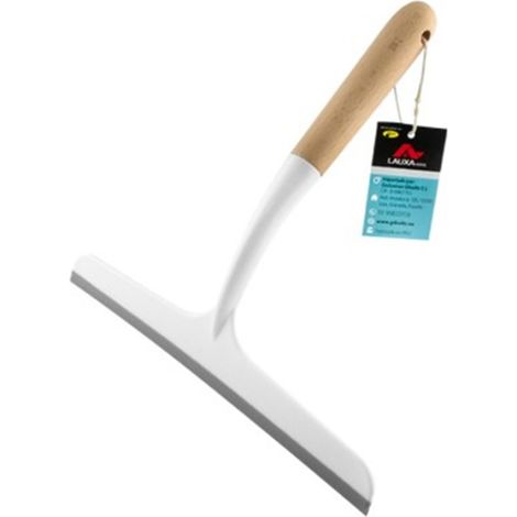 Limpiacristales Multiuso Lauxa Home, goma flexible, 24.5 x 24 cm, sin restos líquidos.