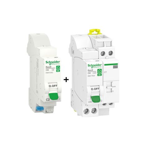 Schneider - LOT - Contacteur J/N heures creuses + DPN 2A XE + DPN 20A XE - Ru00e9f : R9ECT620+R9EFC602 (1/2)
