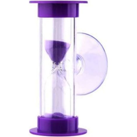 Sablier de douche 2 minutes à ventouse, sans piles, accessoire de salle de bain amusant, violet (1/4)