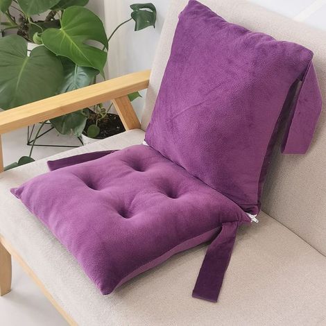 Coussin de Chaise avec Dossier pour Salle à Manger,40×80cm Exterieur Interieur Coussins d'Assise avec Attaches Galette de Chaise pour Cuisine,Bureau,Jardin (1/3)