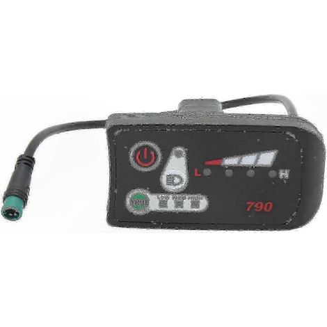 Compteur de Vélo Électrique LED Étanche - Connecteur Mâle 5P, Compatible Guidon 22,2mm, Kit de Modification pour VAE (1/4)