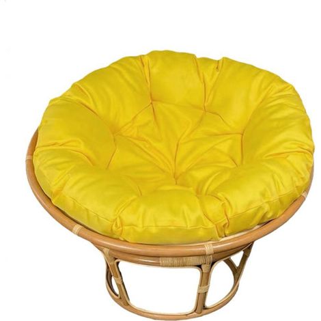 1 Coussin rond jaune, moelleux et résistant, pour berceau, panier suspendu, chaise, hamac ou animal (1/5)