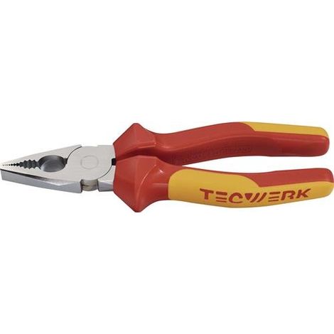 TECWERK Kombizange L.180mm Mehrkomp.-Hülle verchr.VDE TECWERK