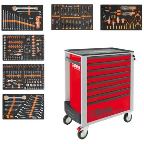 Beta BW 2400S 8/E-L Cassettiera mobile con assortimento in termoformati 398 Pz. - Antracite