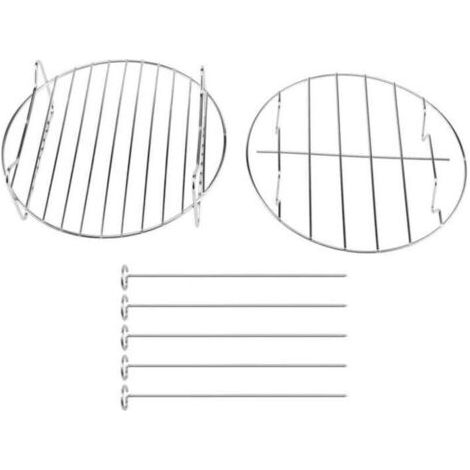 2 PièCes Accessoires de Friteuse à Air Kit complet Supports , XU,Multi-Usages Support Double Couche avec Brochette pour XL Power Airfryer - (1/4)